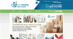 Desktop Screenshot of economysignsupply.com